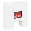 vidaXL Kominek elektryczny Biały 75 x 24,5 x 75 cm Drewno inżynieryjne