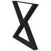 vidaXL Nogi do stołu jadalnego 2 szt. Czarne 90x(72-73,3) cm Stal