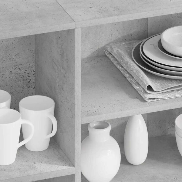 vidaXL Szafka, szarość betonu, 120x30x75 cm, materiał drewnopochodny