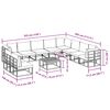 vidaXL Zestaw Sof na Ogr&oacute;d z poduszką 11 pcs Czarny Aluminium