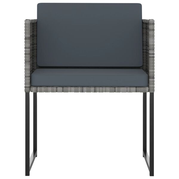 vidaXL 9-cz. zestaw mebli do ogrodu, z poduszkami, rattan PE, szary