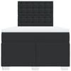 vidaXL Ł&oacute;żko kontynentalne z materacem, czarne, 120x190 cm, ekosk&oacute;ra