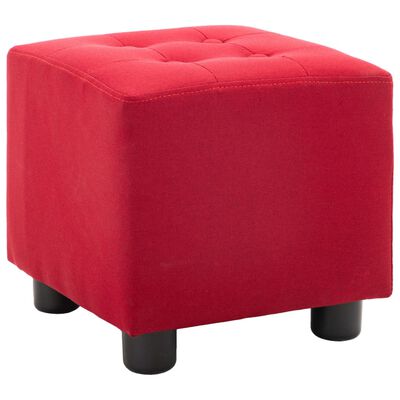 vidaXL 2-częściowy zestaw, fotel z podnóżkiem, czerwone wino, tkanina
