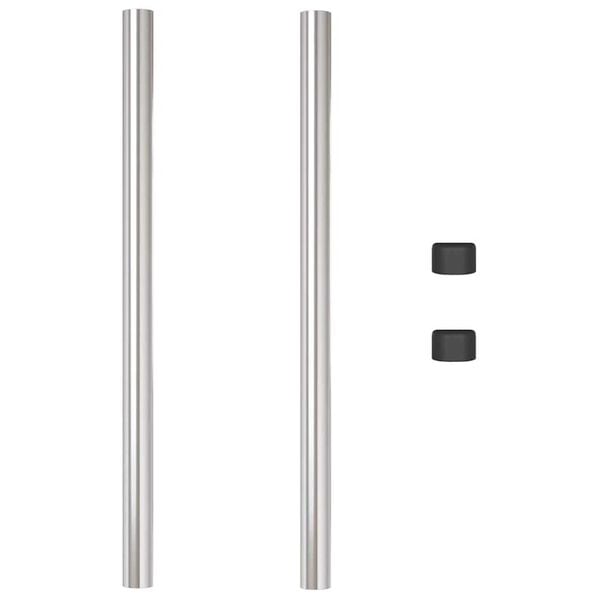 vidaXL Słupek ogrodzeniowy. 2 pcs Srebrny 90 cm