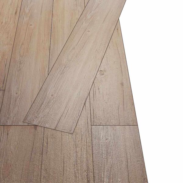 vidaXL Deski podłogowe 18 pcs Dąb brązowy 2,51 m&sup2; PVC