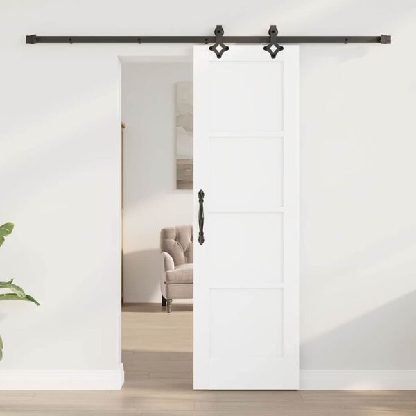 vidaXL Drzwi przesuwne ORKDAL Biały 61 x 198,5 cm Lite drewno sosnowe