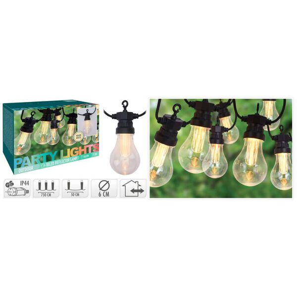 ProGarden Oświetlenie ogrodowe LED, sznur 10 lampek, 3,2 V
