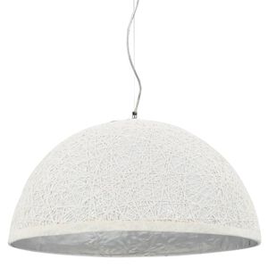 vidaXL Lampa wisząca, biało-srebrna, Ø 50 cm, E27