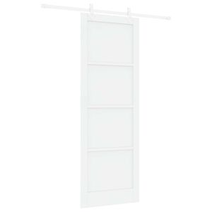 vidaXL Drzwi przesuwne Biały 83 x 232 cm Lite drewno sosnowe