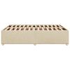 vidaXL Rama ł&oacute;żka bez materaca, kremowa, 140x190 cm, obita tkaniną