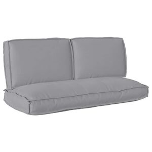 vidaXL Zestaw poduszek Materiał Oxford Szary 120 x 50 x 52 cm