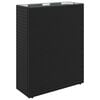 vidaXL Wysoki Doniczka Czarny 55 x 22 x 70 cm polirattan
