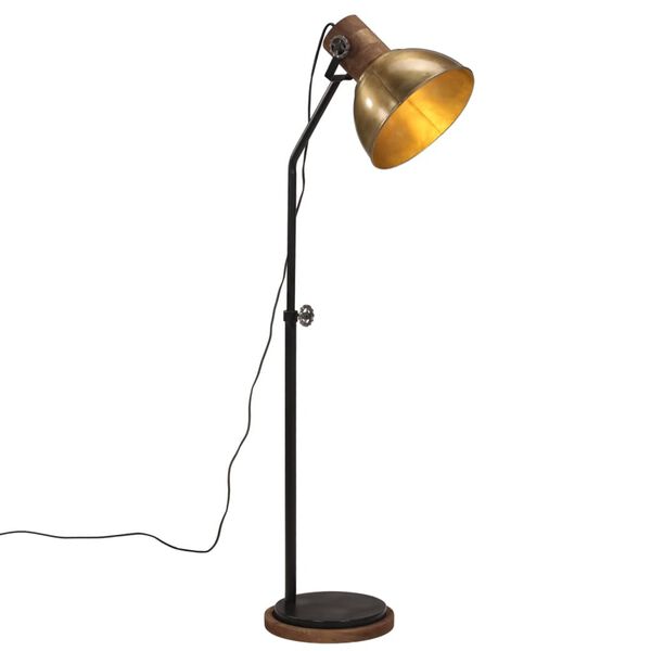 vidaXL Lampa stojąca, 25 W, antyczny mosiądz, 30x30x100-150 cm, E27