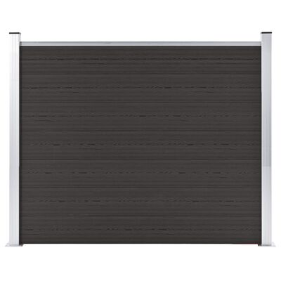 vidaXL Panel ogrodzeniowy z WPC, 180x146 cm, czarny