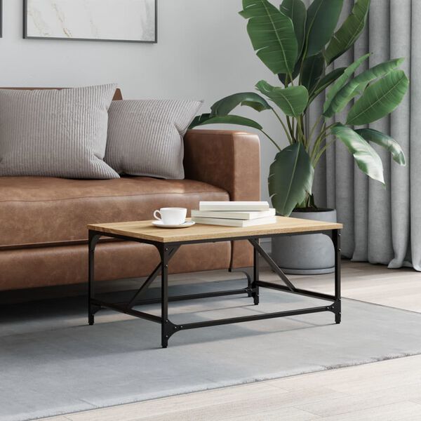 vidaXL Stolik kawowy, dąb sonoma 75x50x35 cm, materiał drewnopochodny