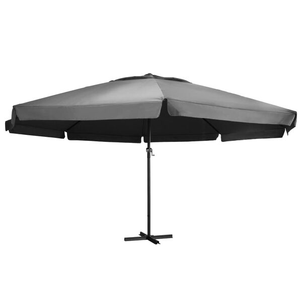 vidaXL Parasol ogrodowy na aluminiowym słupku, 600 cm, antracytowy