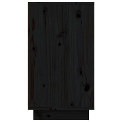 vidaXL Szafka na buty, czarna, 110x34x61 cm, lite drewno sosnowe