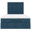 vidaXL Rama ł&oacute;żka otomana z materacami, niebieska, 120x190 cm, aksamit