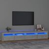 vidaXL Szafka pod TV z oświetleniem LED, szarość betonu, 240x35x40 cm