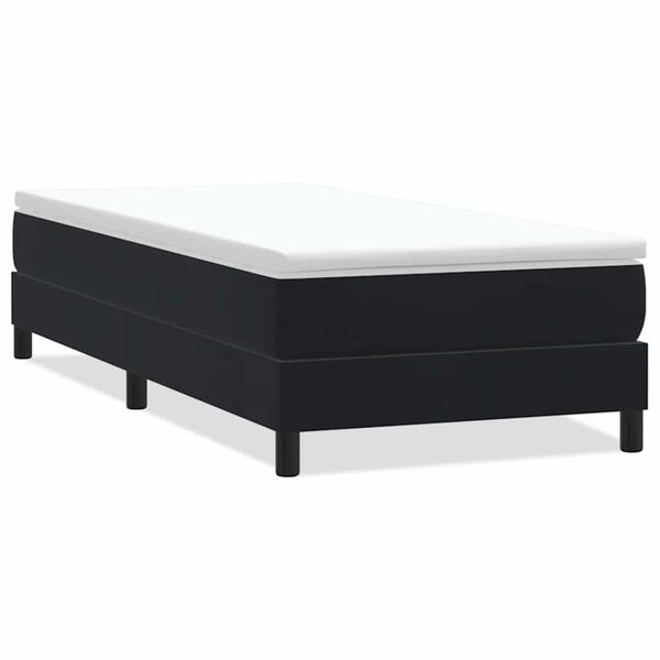 vidaXL Łóżko Box Spring bez materaca Czarne 80x220 cm Aksamit