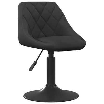 vidaXL Krzesło stołowe, czarne, obite aksamitem