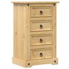 vidaXL Szafka nocna Corona, 53x39x84 cm, lite drewno sosnowe