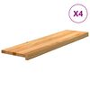 vidaXL Stopnie schodowe, 4 szt. brązowe 100x25x2cm lite drewno dębowe