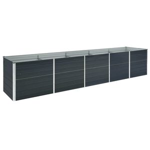 vidaXL Podwyższona donica z galwanizowanej stali 400x80x45 cm antracyt