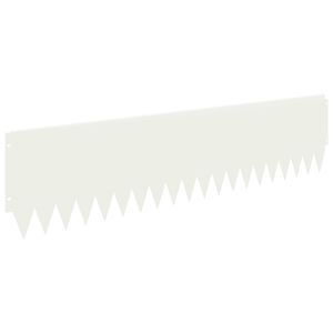 vidaXL Krawężnik do trawnika 20 szt. 103 x 25 cm Stal Biały