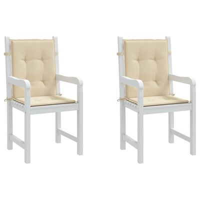 vidaXL Poduszki na krzesła ogrodowe, 2 szt., beżowe, 100x50x3 cm
