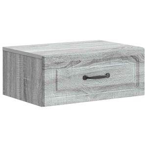 vidaXL Wisząca Szafka Nocna Szary Sonoma 49 x 34,5 x 20 cm