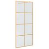 vidaXL Ściana prysznicowa typu walk-in złoty 90 x 195 cm