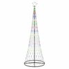 vidaXL Choinka świąteczna LED z podstawą Wielokolorowe 184.5 cm Metal