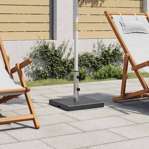 vidaXL Kwadratowa podstawa pod parasol, granitowa, 20 kg, czarna