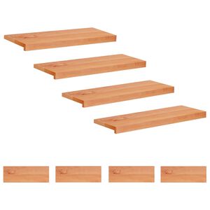 vidaXL Nakładki na schody 8 szt. 80 x 30 x 2 cm Lakier Drewno bukowe
