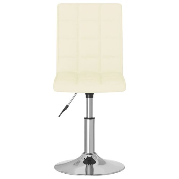 vidaXL Stołek barowy, kremowy, obity tkaniną