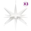 vidaXL Ozdoby świetlne z LED, 3 szt., składane, białe, 57 cm