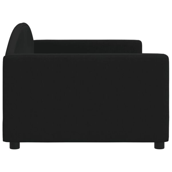 vidaXL Sofa z funkcją spania, czarna, 90x200 cm, obita tkaniną