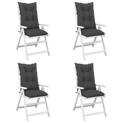vidaXL Poduszki na krzesła ogrodowe, 4 szt., antracytowe, 120x50x7 cm