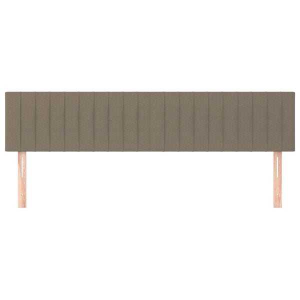 vidaXL Zagł&oacute;wki, taupe, 200x5x78/88 cm, tkanina