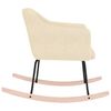 vidaXL Fotel bujany, kremowy, tapicerowany tkaniną