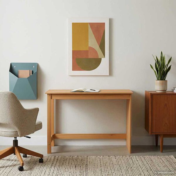 vidaXL Biurko Miodowy brąz 112 x 50 x 75 cm Lite drewno sosnowe