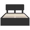vidaXL Ramka ł&oacute;żka z szufladą Czarny 135 x 190 cm Drewno inżynieryjne