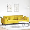 vidaXL Sofa z poduszką Ż&oacute;łty 250 x 77 x 76 cm Aksamit
