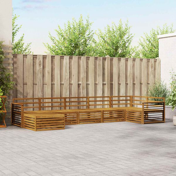 vidaXL Zestawy sof 7 pcs Naturalny Lite Drewno Akacji