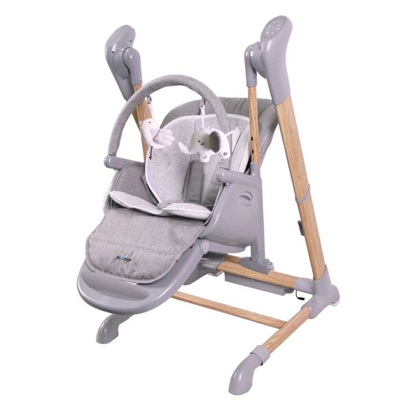 Bo Jungle Krzesełko do karmienia i huśtawka B-Swinging 2-w-1 drewniane