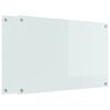 vidaXL Panel kuchenny 2 szt. Biały 90 x 60 cm szkło hartowane