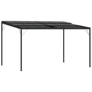 vidaXL Altana ogrodowa, antracytowa, 4x3x2,5 m, aluminium i stal