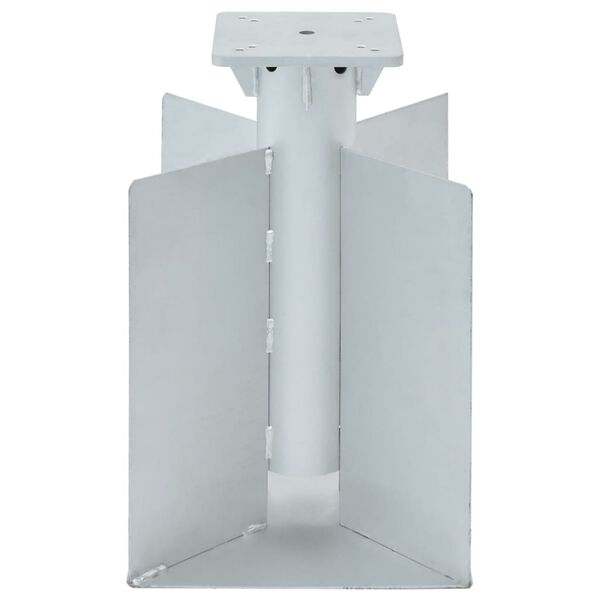 vidaXL Podstawa pod parasol, in-ground, srebrna, 27,5x27,5x45 cm, stal