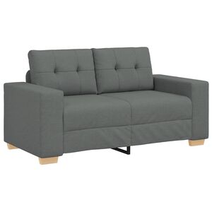 vidaXL Sofa dwuosobowa, ciemnoszara, 160x77x82 cm, tkanina